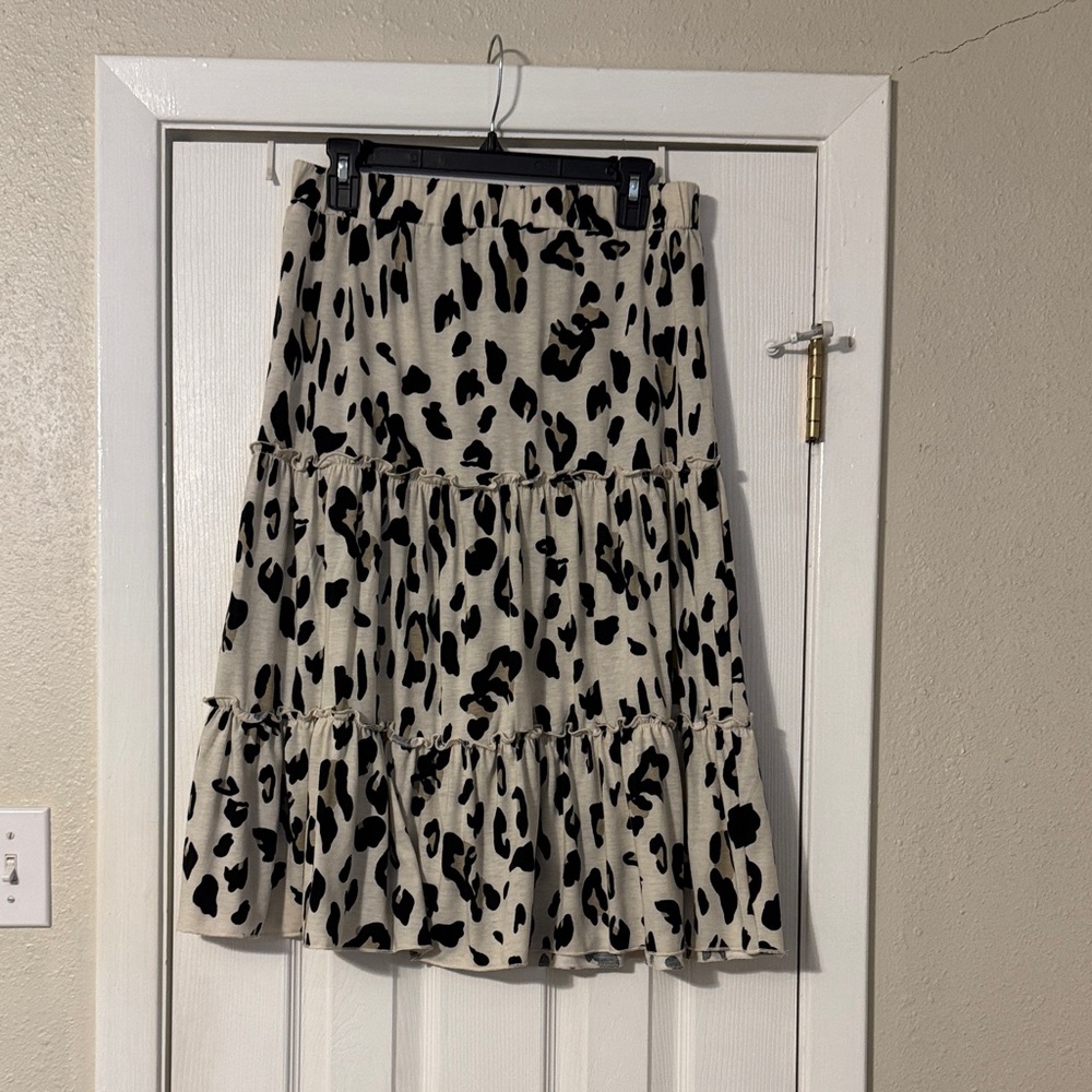 Tickled Teal Animal Print A-Line Skirt